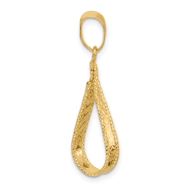 Leslie's 14K Polished and Diamond-cut Pendant - Image 2