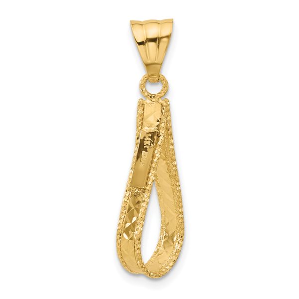 Leslie's 14K Polished and Diamond-cut Pendant - Image 3