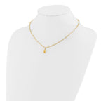 Leslie's 14K Polished Teardrop Paperclip Link Necklace - Image 3