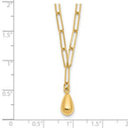 Leslie's 14K Polished Teardrop Paperclip Link Necklace - Image 5