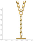 Leslie's 14K Polished Flat Oval Link Drop w/2in ext. Choker Necklace - Image 5