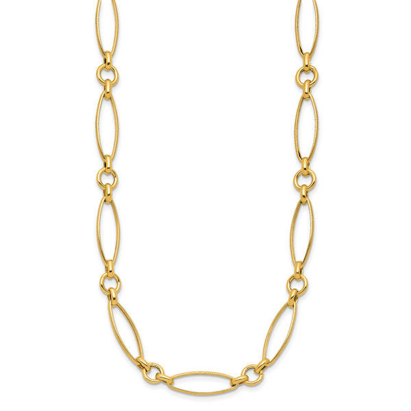 Leslie's 14K Polished Fancy Link 19in Necklace - Image 2