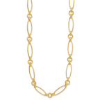 Leslie's 14K Polished/Textured Fancy Link Necklace - Image 2