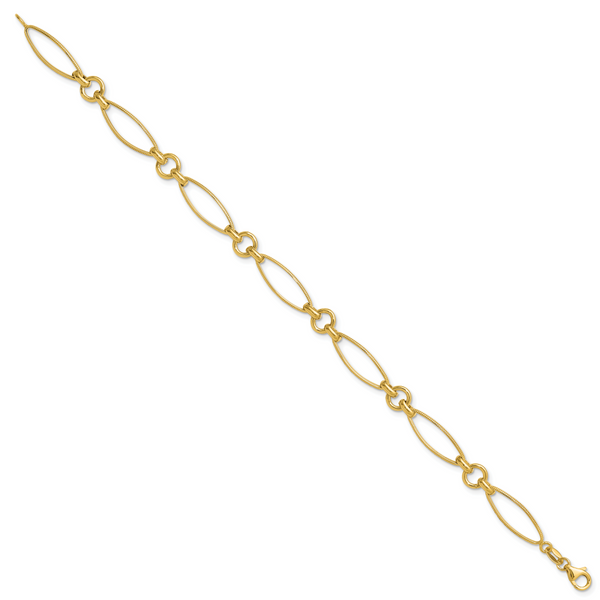 Leslie's 14K Polished Fancy Link 8.5in Bracelet - Image 2