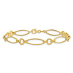 Leslie's 14K Polished Fancy Link 8.5in Bracelet - Image 3