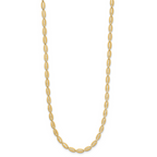 Leslie's 14K Polished and Textured Fancy Oval Link Necklace - Image 2