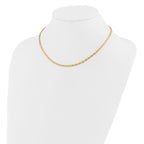 Leslie's 14K Polished and Textured Fancy Oval Link Necklace - Image 3