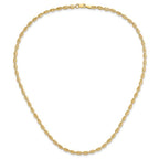 Leslie's 14K Polished and Textured Fancy Oval Link Necklace - Image 4
