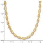Leslie's 14K Polished and Textured Fancy Oval Link Necklace - Image 5