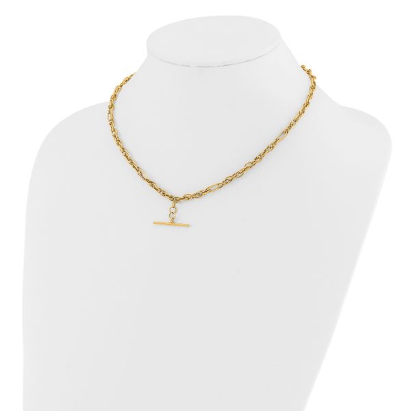 Leslie's 14K Polished Dangle Bar Necklace - Image 3