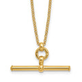 Leslie's 14K Polished Bar w/1.5in ext. Necklace