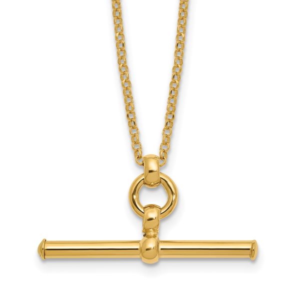 Leslie's 14K Polished Bar w/1.5in ext. Necklace