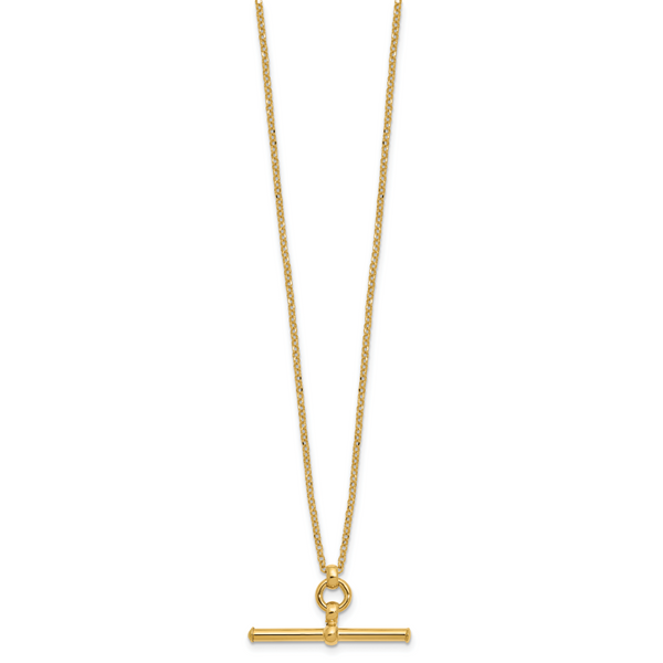 Leslie's 14K Polished Bar w/1.5in ext. Necklace - Image 2