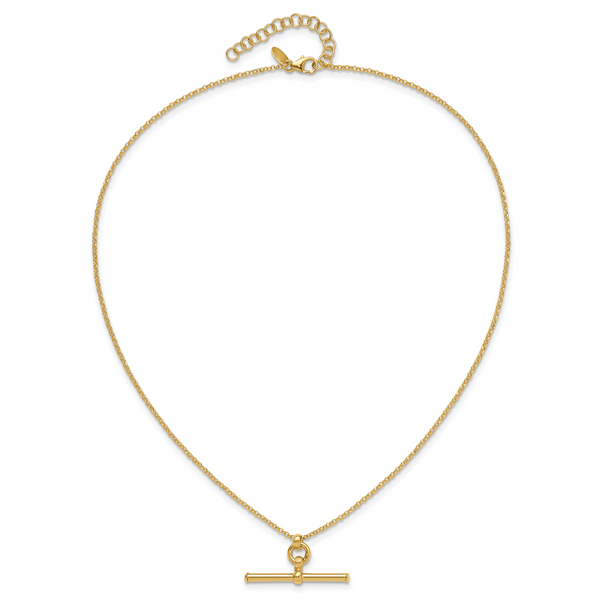 Leslie's 14K Polished Bar w/1.5in ext. Necklace - Image 4