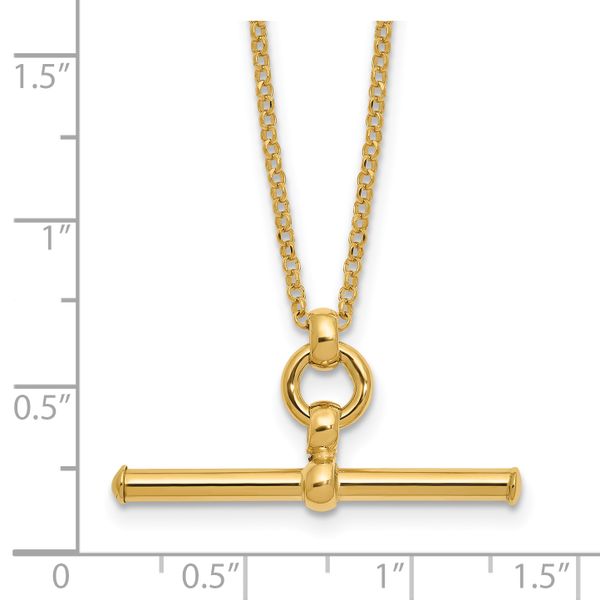 Leslie's 14K Polished Bar w/1.5in ext. Necklace - Image 5