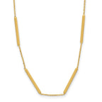 Leslie's 14K Polished 6 Bar Stations 16in with 1.5in ext Necklace