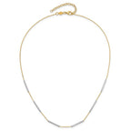 Leslie's 14K Two-tone Polished 6 Bar Stations w/1.5in ext. Necklace - Image 4