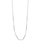 Leslie's 14K White Gold Polished 6 Bar Stations w/1.5in ext. Necklace - Image 2