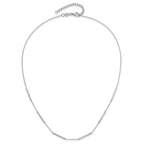 Leslie's 14K White Gold Polished 6 Bar Stations w/1.5in ext. Necklace - Image 4