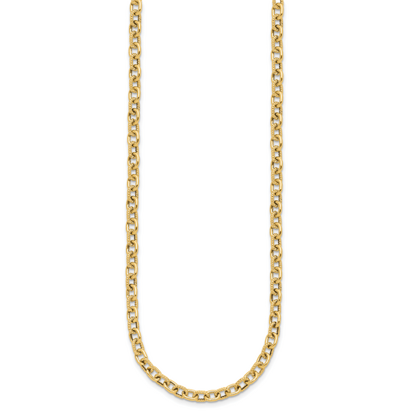 Leslie's 14K Polished and Textured Link Necklace - Image 2