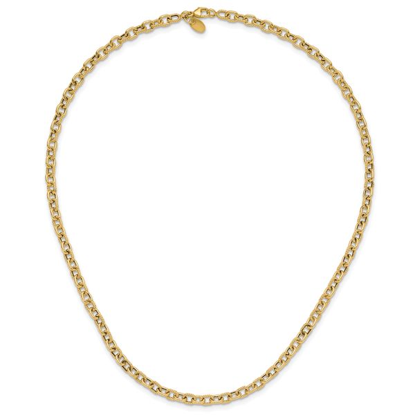 Leslie's 14K Polished and Textured Link Necklace - Image 4