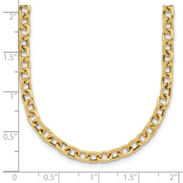 Leslie's 14K Polished and Textured Link Necklace - Image 5