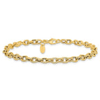 Leslie's 14K Polished and Textured Link Bracelet - Image 3