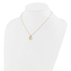 Leslie's 14K Polished Lock and Key 16in with 2in ext Necklace - Image 3