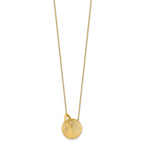 Leslie's 14K Polished and Textured Circle 16in with 2in ext Necklace - Image 2