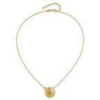 Leslie's 14K Polished and Textured Circle 16in with 2in ext Necklace - Image 4