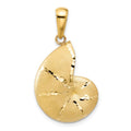 Leslie's 14k Satin D/C Nautilus Shell Pendant