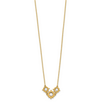 Leslie's 14k Polished FWC Pearl Flower 16in w/2in ext. Necklace - Image 2