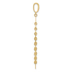 14K Polished and Dia-cut Fancy Dangle Pendant - Image 2
