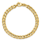 Leslie's 14K Polished and Textured Fancy Curb Bracelet - Image 4