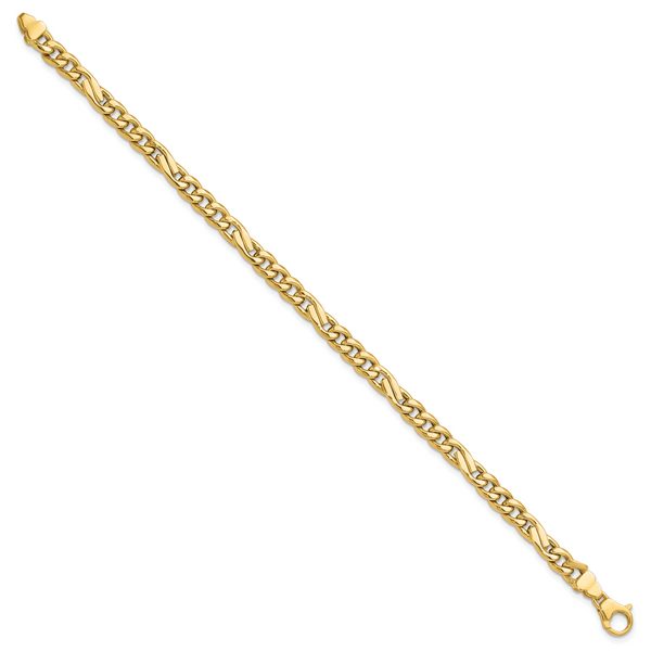 Leslie's 14K Polished Fancy Figaro Link Bracelet - Image 2