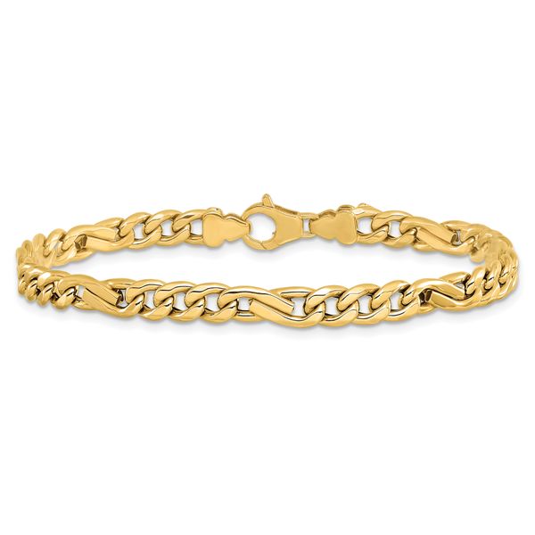 Leslie's 14K Polished Fancy Figaro Link Bracelet - Image 3