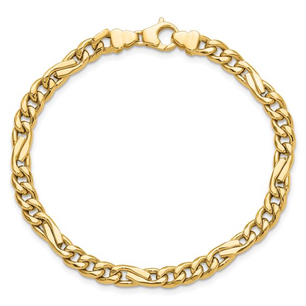 Leslie's 14K Polished Fancy Figaro Link Bracelet - Image 4