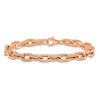 Leslie's 14K Rose Gold Polished Fancy Link Bracelet - Image 3