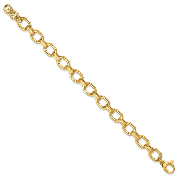 Leslie's 14K Polished Fancy Link w/1in ext. Bracelet - Image 2