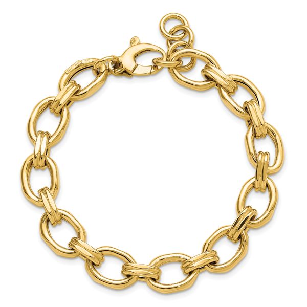 Leslie's 14K Polished Fancy Link w/1in ext. Bracelet - Image 4