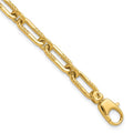 Leslie's 14K Polished Fancy Oval Paperclip Link Bracelet