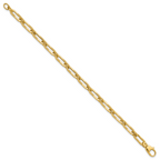 Leslie's 14K Polished Fancy Oval Paperclip Link Bracelet - Image 2
