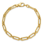 Leslie's 14K Polished Fancy Oval Paperclip Link Bracelet - Image 4