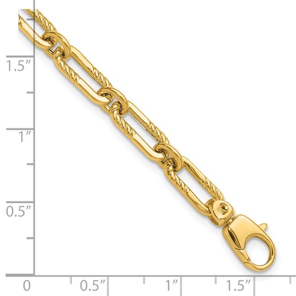 Leslie's 14K Polished Fancy Oval Paperclip Link Bracelet - Image 5