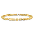 Leslie's 14K Polished Diamond-cut Fancy Link Reversible Bracelet - Image 3