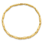 Leslie's 14K Polished Diamond-cut Fancy Link Reversible Bracelet - Image 4