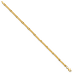 Leslie's 14K Polished and Textured Fancy Link Bracelet - Image 2