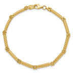 Leslie's 14K Polished and Textured Fancy Link Bracelet - Image 4