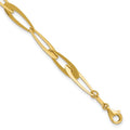 Leslie's 14K Polished Fancy Link w/.25in ext. Bracelet