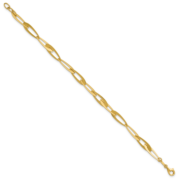 Leslie's 14K Polished Fancy Link w/.25in ext. Bracelet - Image 2
